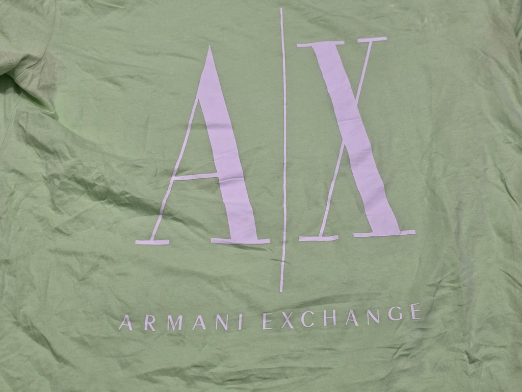 Playera Armani Exchange Mujer Talla Grande Color Verde Claro