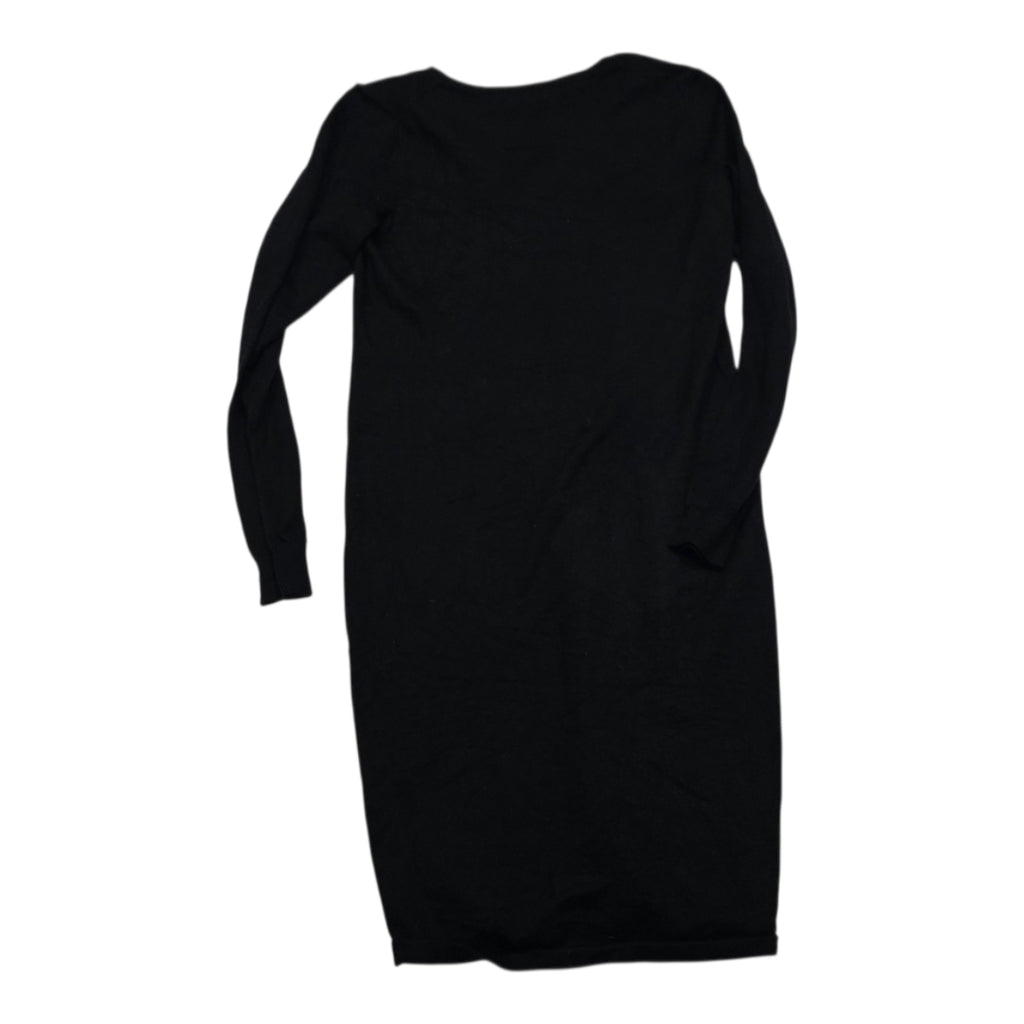 Vestido Ralph Lauren Lana Negro Talla Grande Manga Larga
