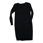 Vestido Ralph Lauren Lana Negro Talla Grande Manga Larga