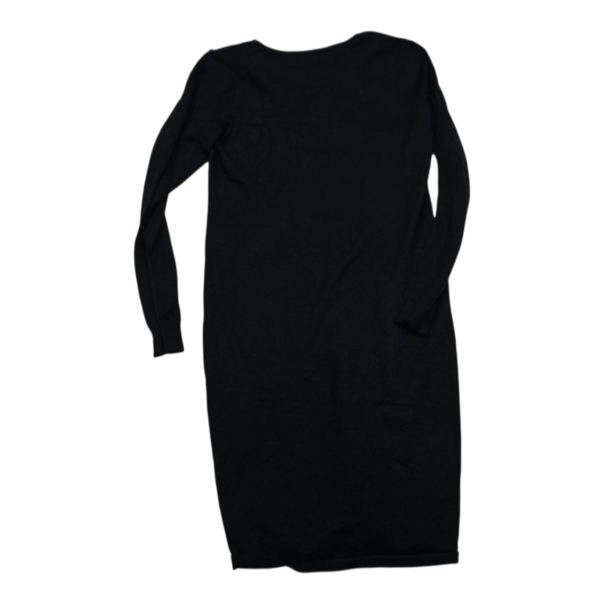 Vestido Ralph Lauren Lana Negro Talla Grande Manga Larga
