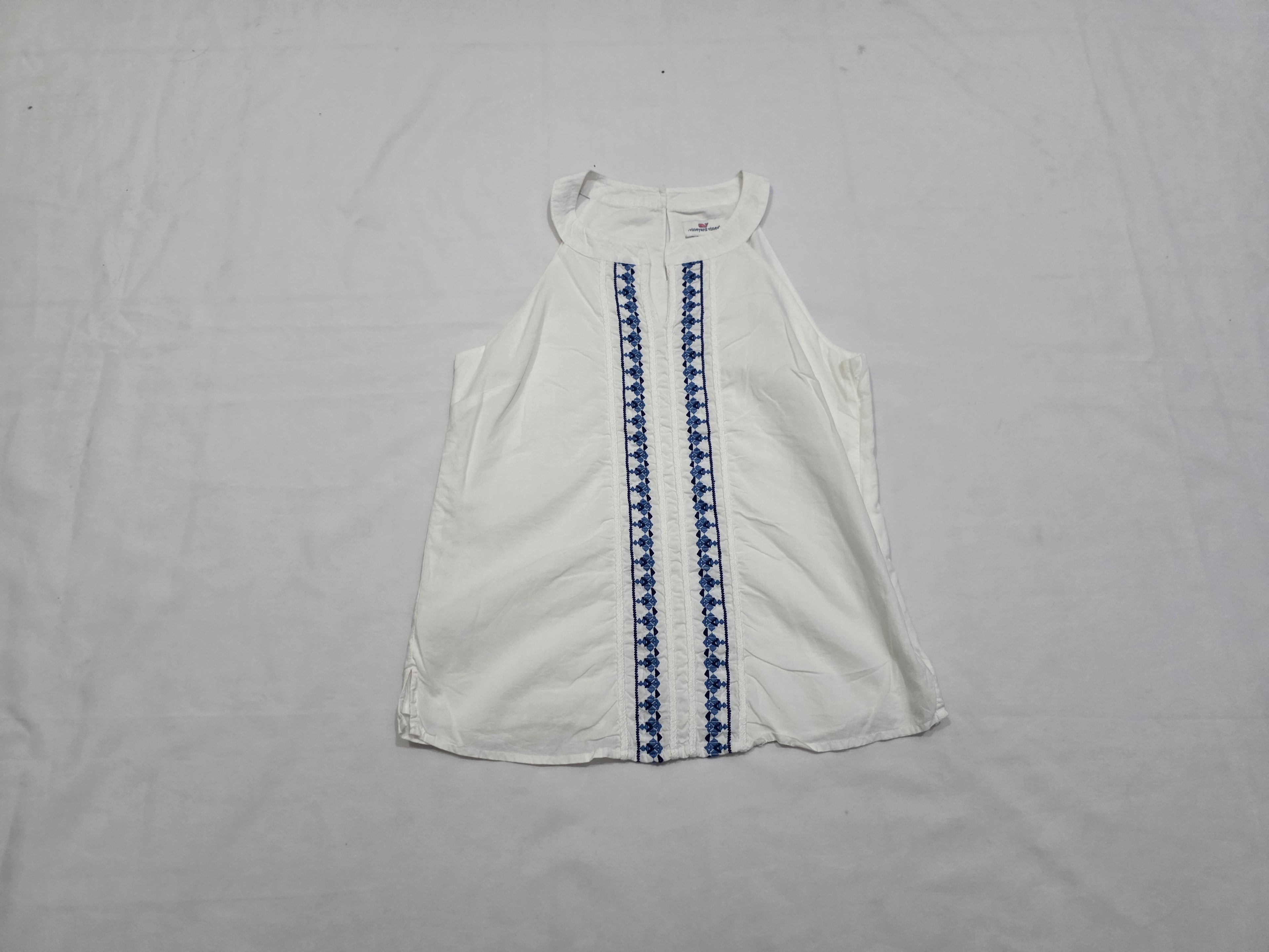Blusa Vineyard Vines Azulnaranja Cuadriculada Mujer Talla 0