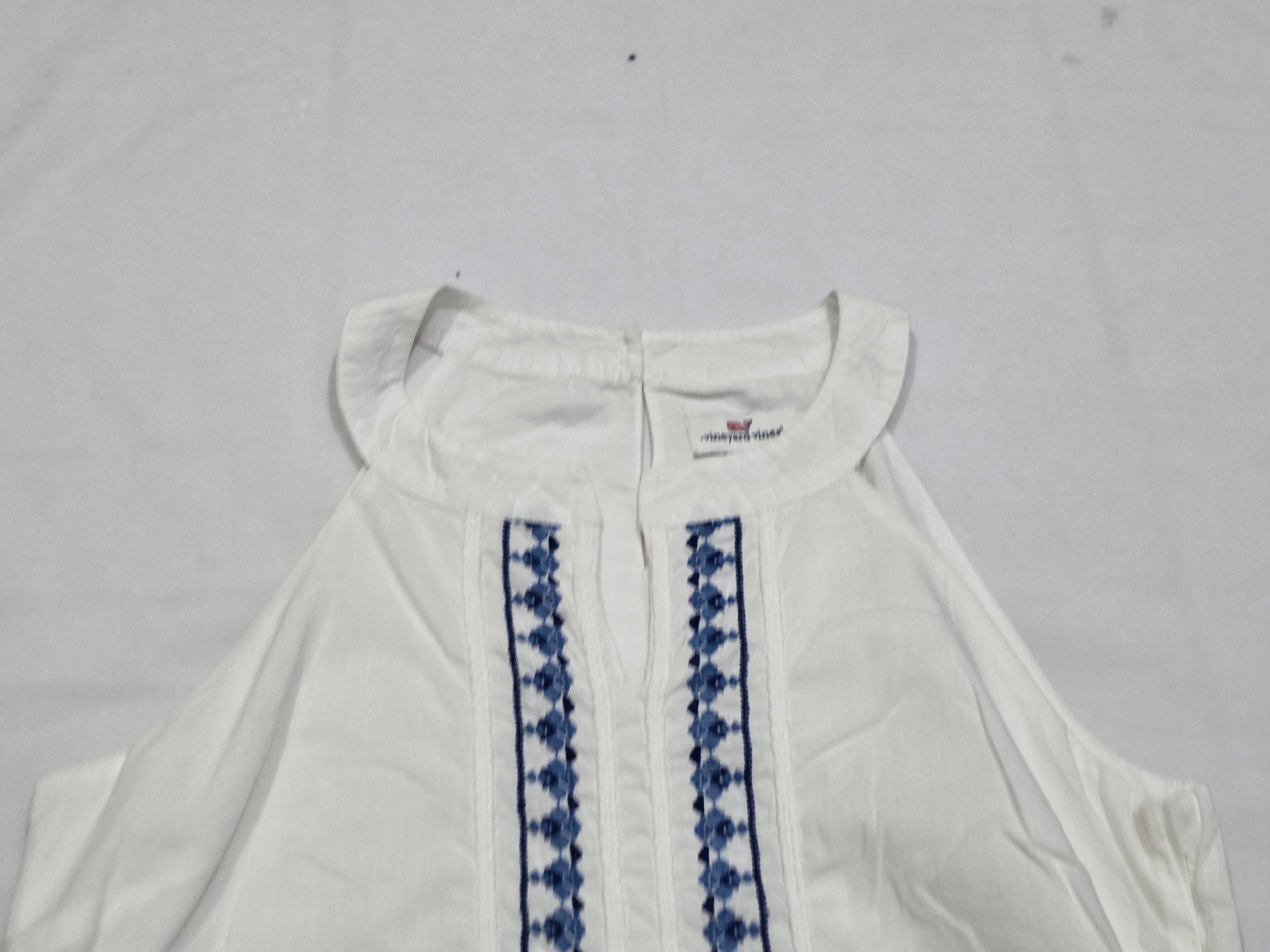 Blusa Vineyard Vines Mujer Talla 0 Sin Mangas Color Blanco