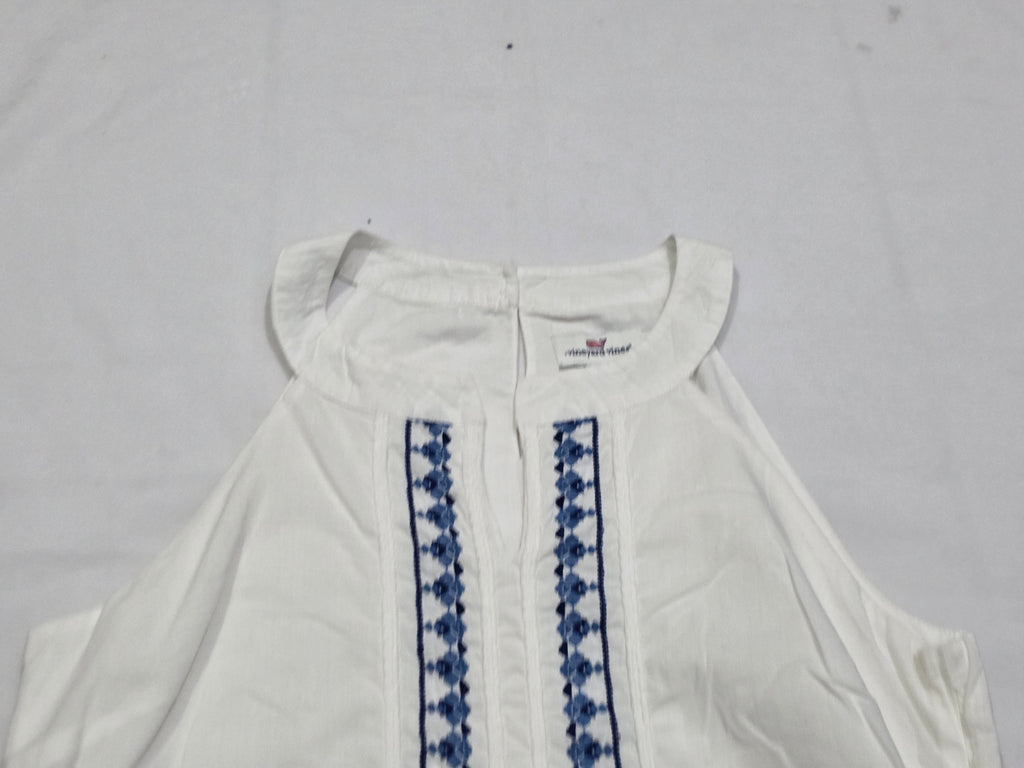 Blusa Vineyard Vines Azulnaranja Cuadriculada Mujer Talla 0