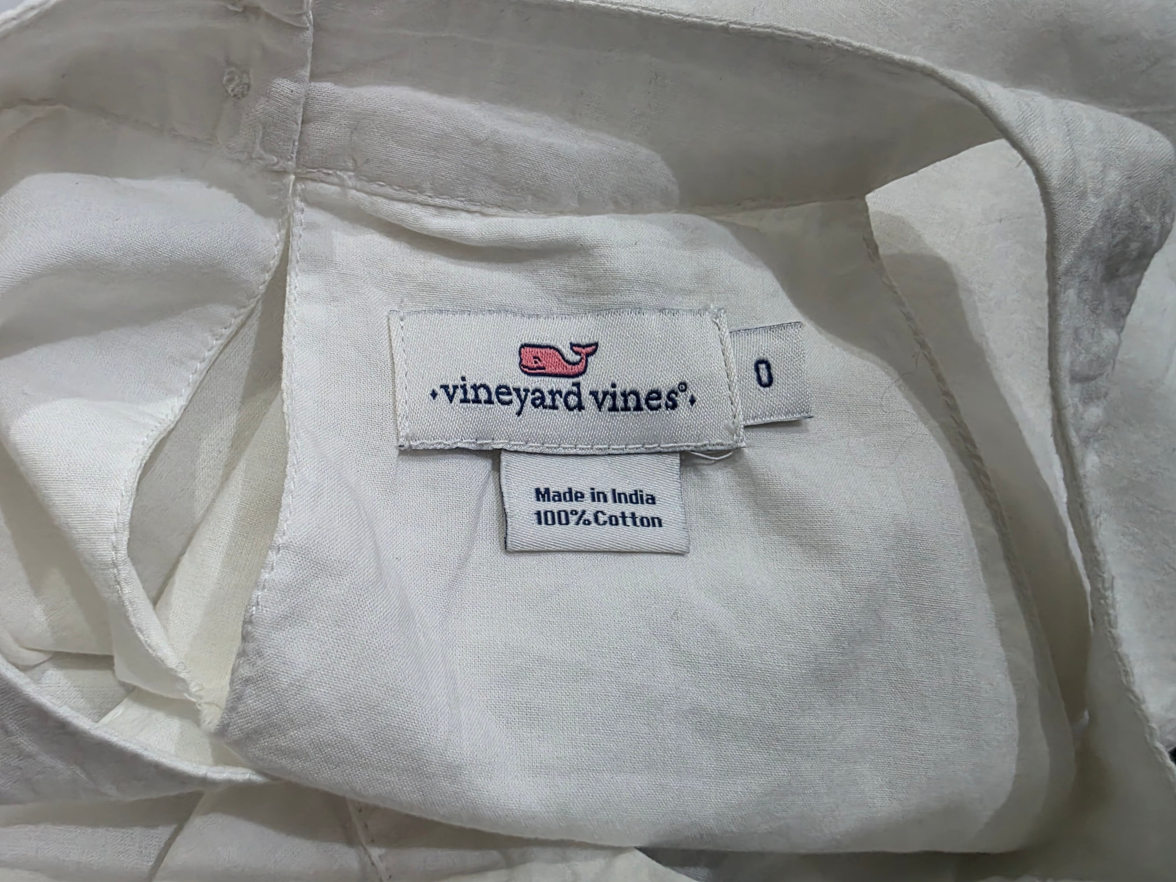 Blusa Vineyard Vines Mujer Talla 0 Sin Mangas Color Blanco