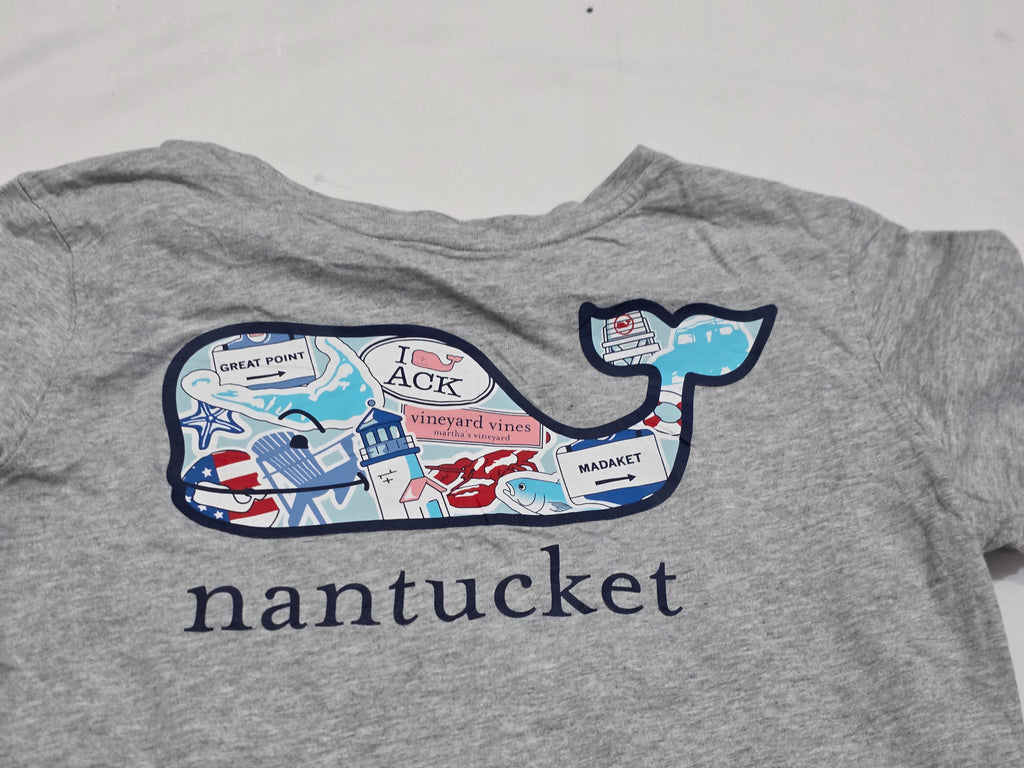 Playera Vineyard Vines Extra Chica Color Gris Manga Corta