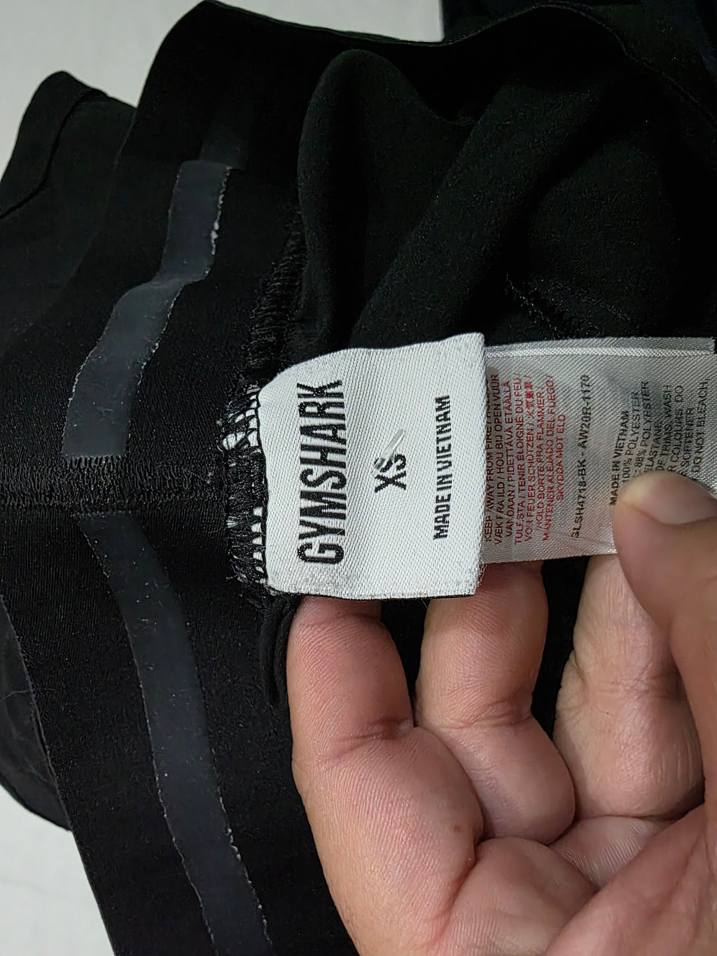 Short Gymshark Color Negro Extra Chico De Mujer