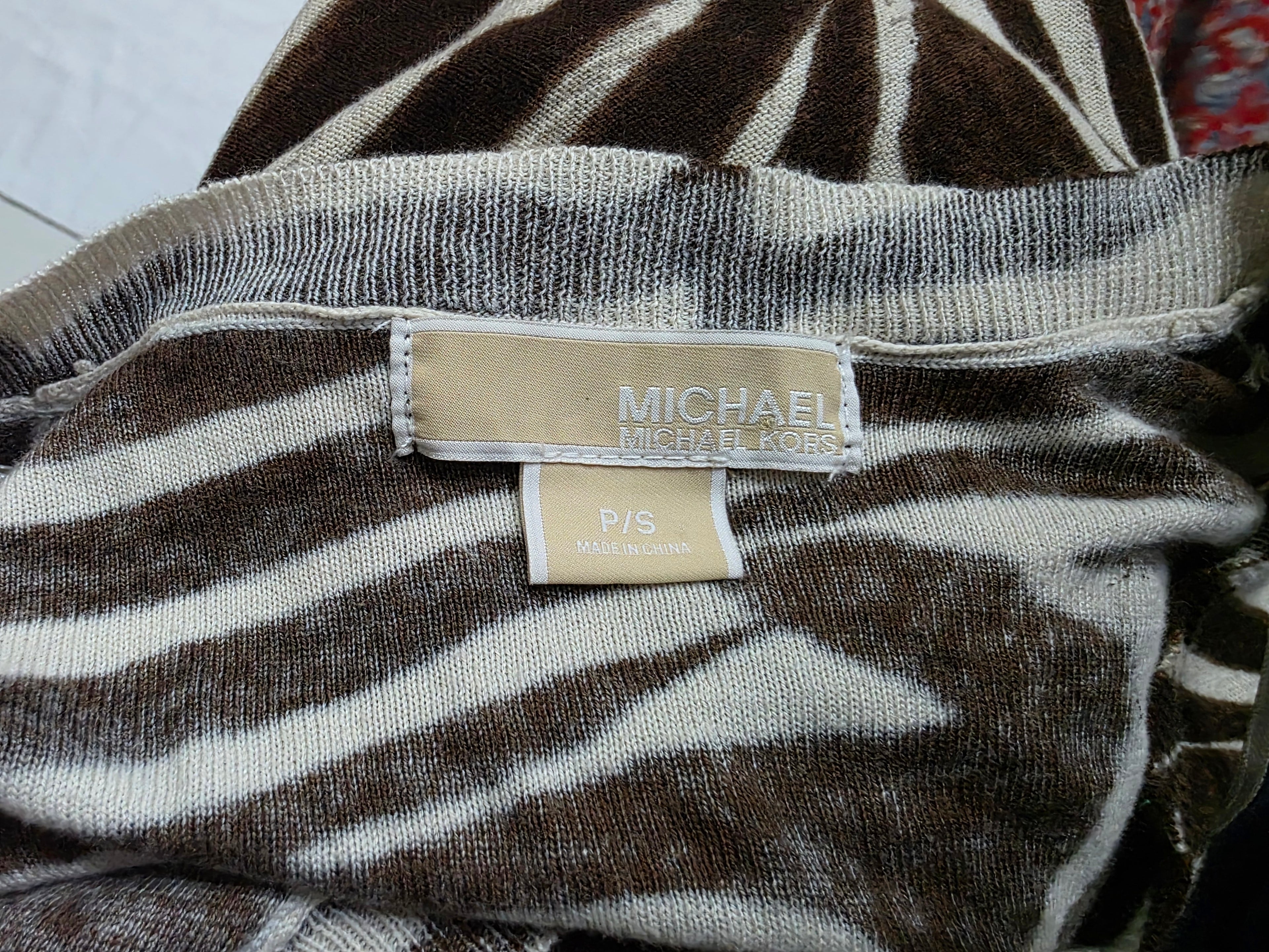 Sueter Ligero Michael Kors De Mujer Talla Chica Cafe/beige