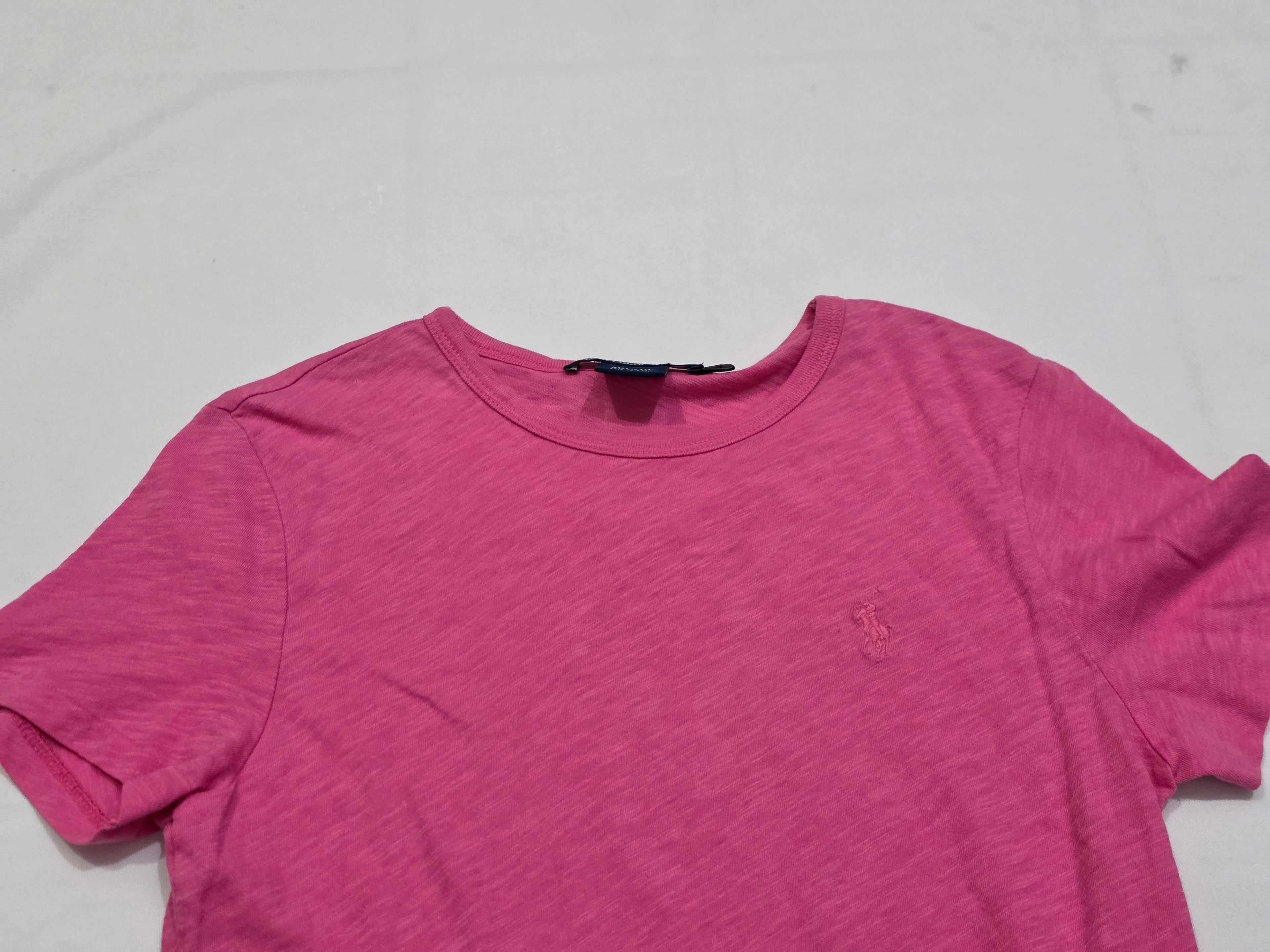 Playera Basica Ralph Lauren Sport Chica Rosa Manga Corta