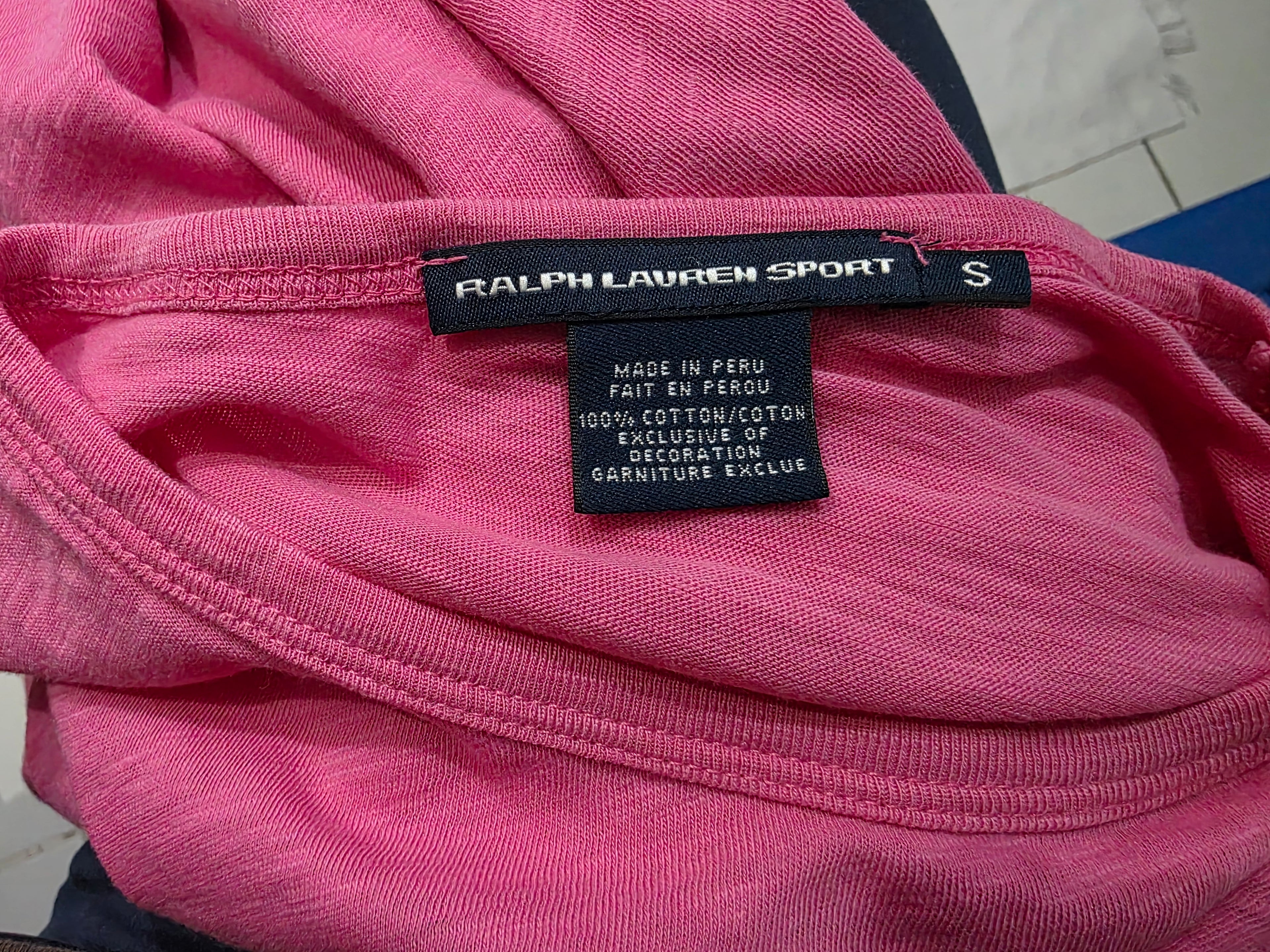Playera Basica Ralph Lauren Sport Chica Rosa Manga Corta