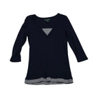 Playera Ralph Lauren Mujer Chica Color Negro Manga Larga