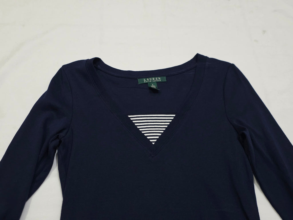 Playera Ralph Lauren Mujer Chica Color Negro Manga Larga