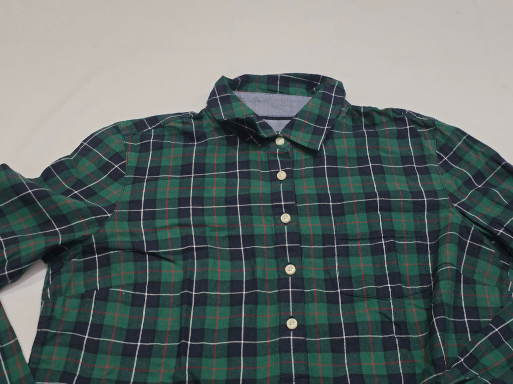 Blusa Tommy Hilfiger De Mujer Talla Chica Verde A Cuadros