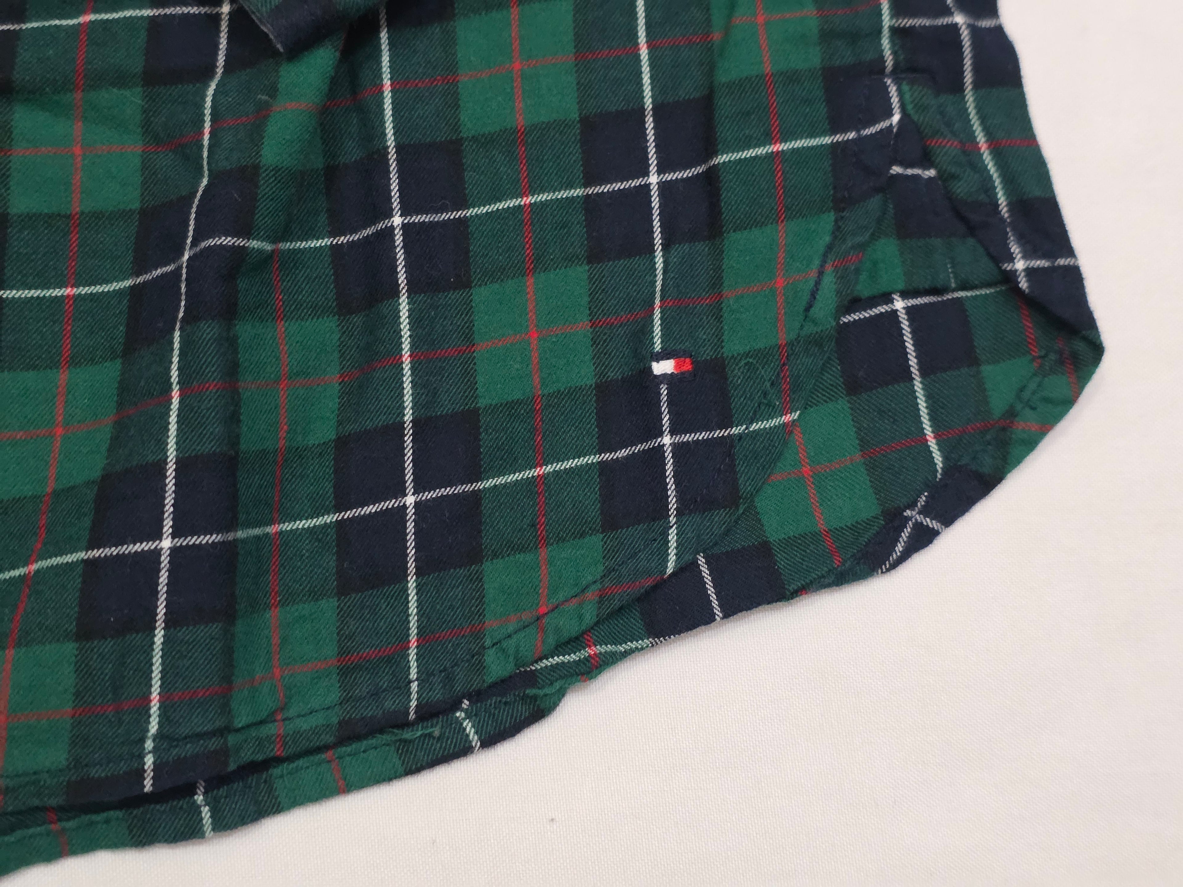 Blusa Tommy Hilfiger De Mujer Talla Chica Verde A Cuadros