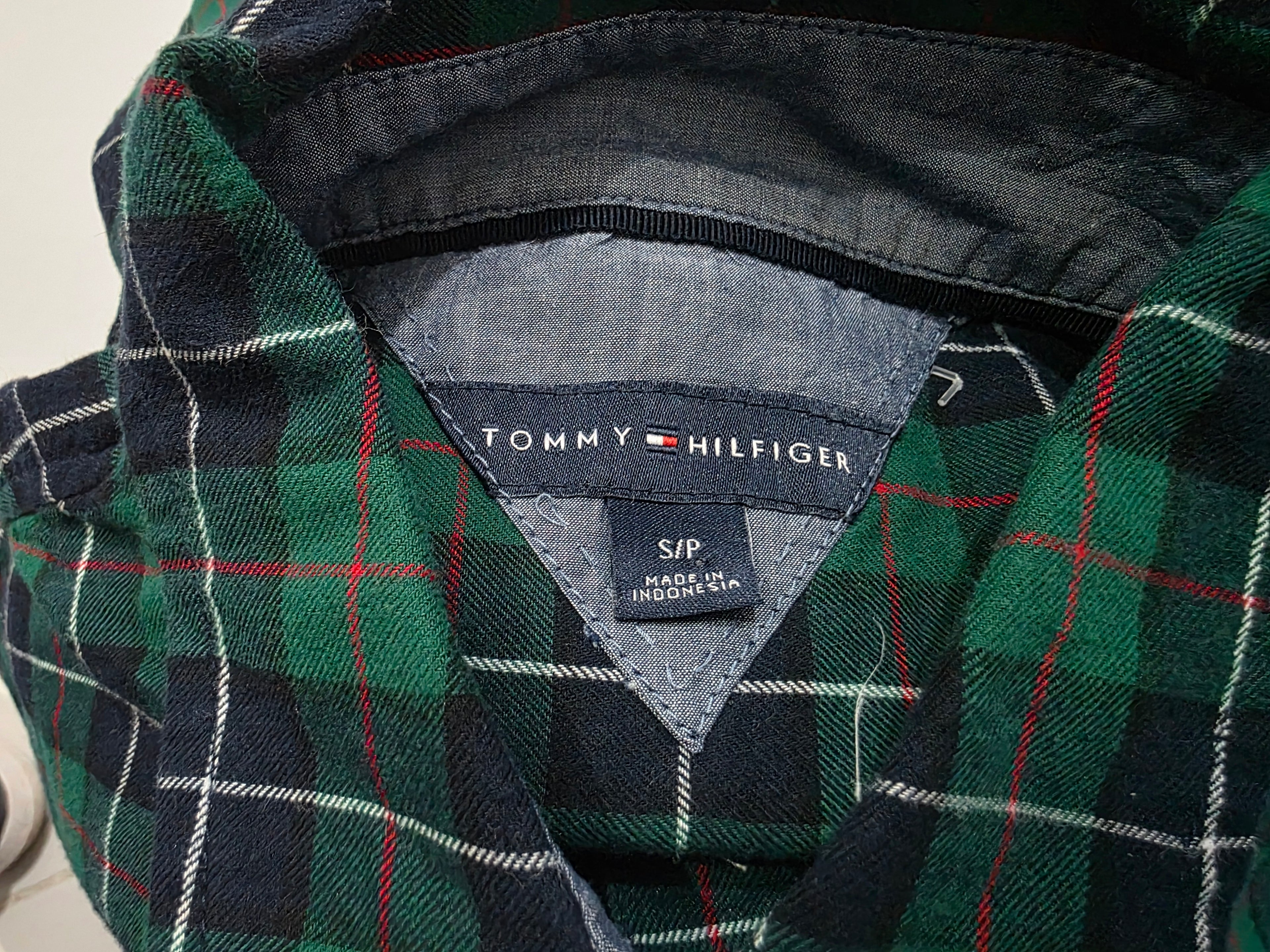 Blusa Tommy Hilfiger De Mujer Talla Chica Verde A Cuadros