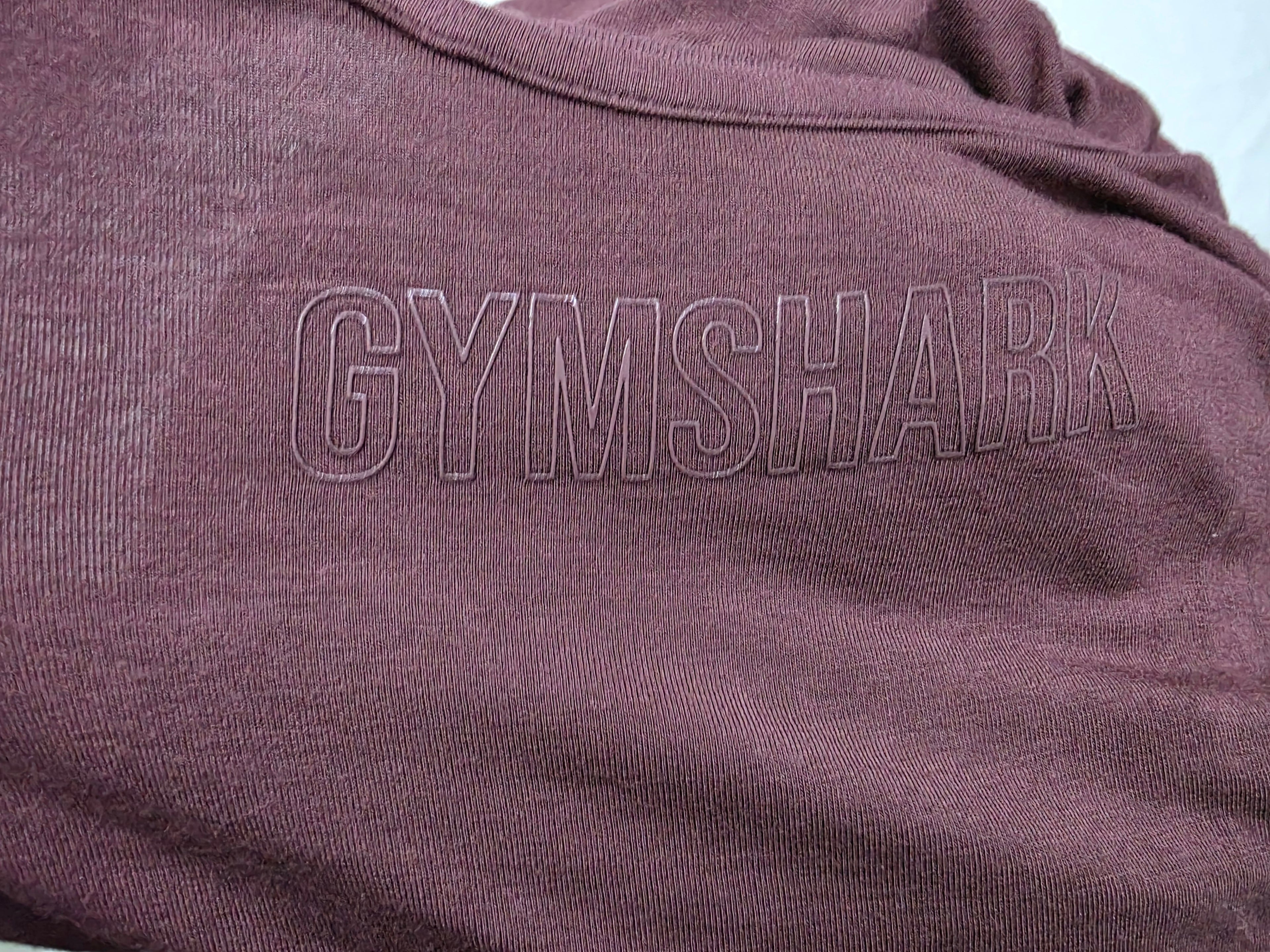 Playera Gymshark Sin Mangas Color Vino Talla Chica