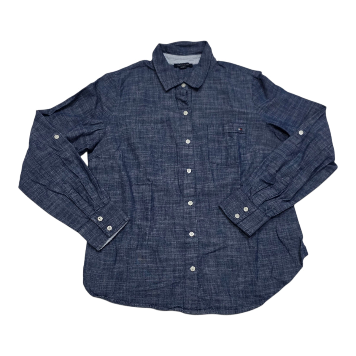 Camisa Tommy Hilfiger De Mujer Talla Chica Azul Acero