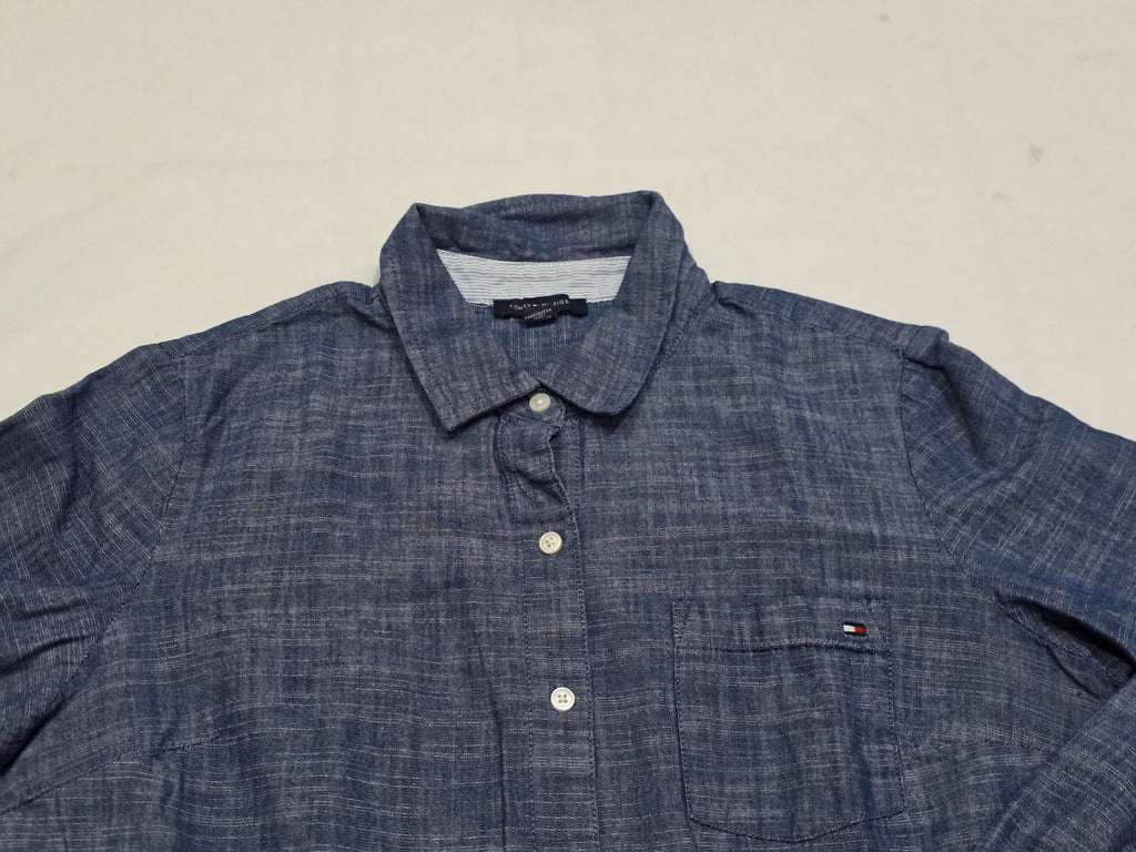 Camisa Tommy Hilfiger De Mujer Talla Chica Azul Acero
