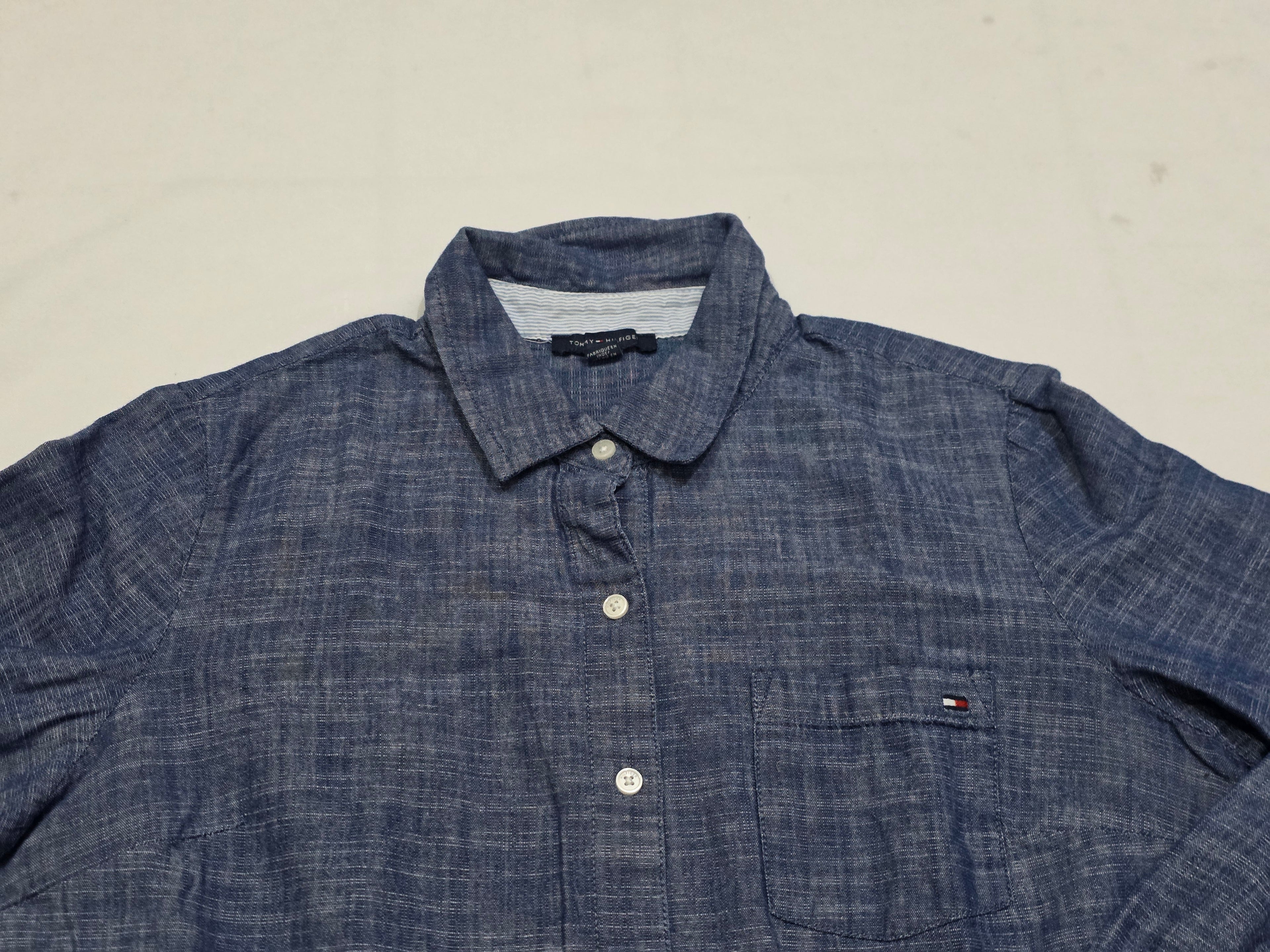 Camisa Tommy Hilfiger De Mujer Talla Chica Azul Acero