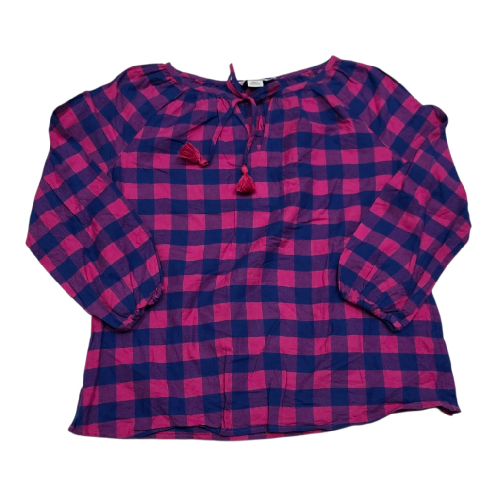 Blusa Campesina Vineyard Vines Rosa/azul Cuadros Chica