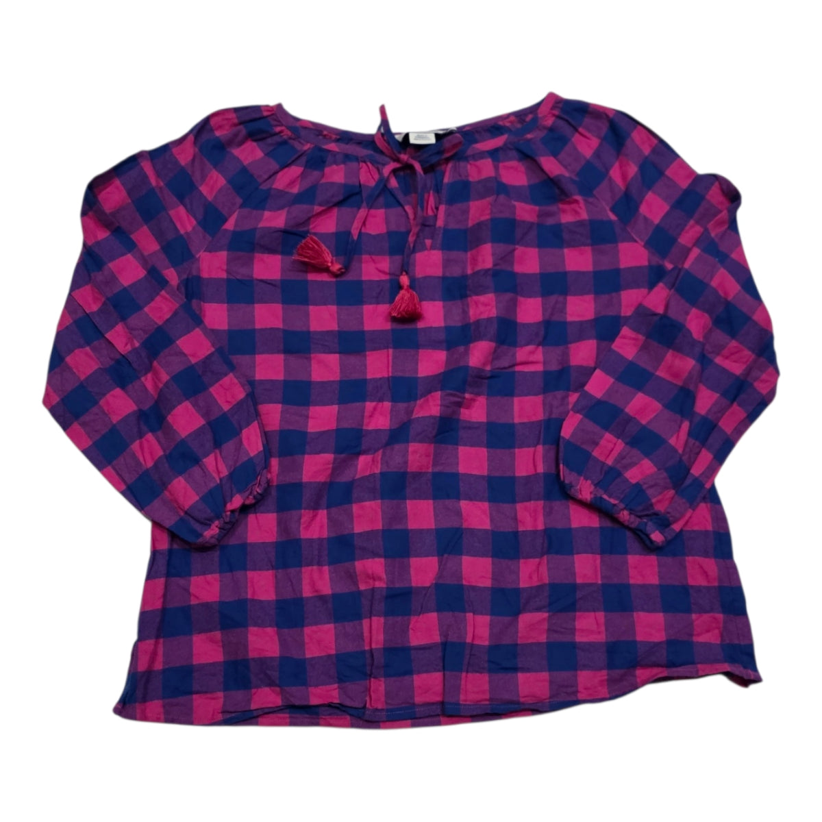 Blusa Campesina Vineyard Vines Rosa/azul Cuadros Chica