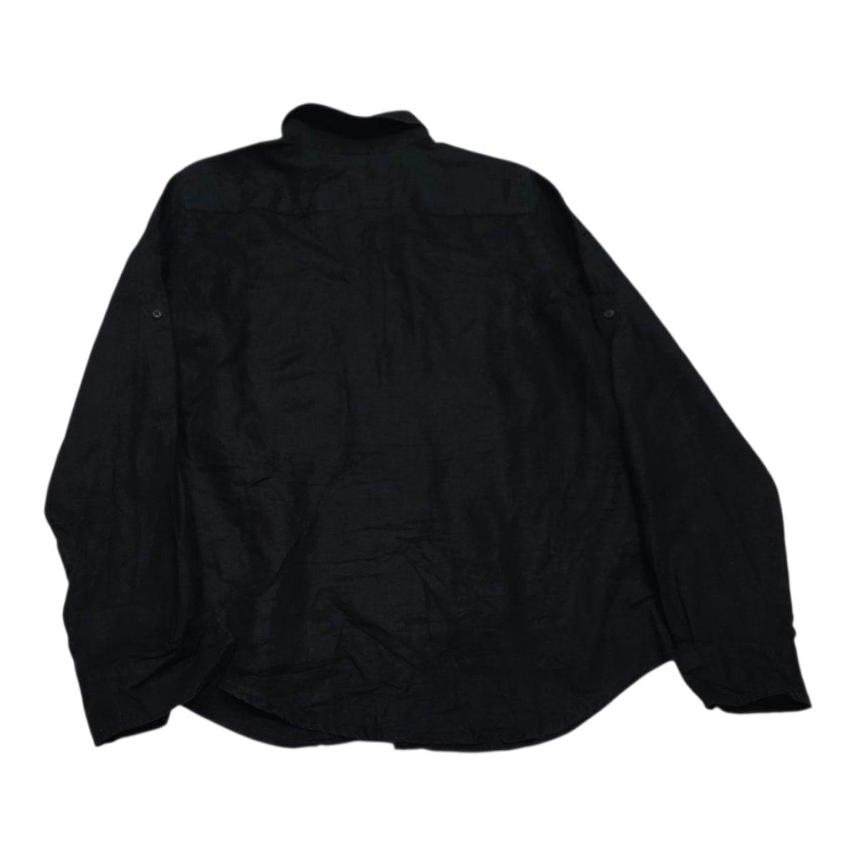 Camisa De Lino De Mujer Talla Chica Ralph Lauren Color Gris