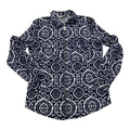 Camisa De Cierre Michael Kors Azul Figuras Mujer Talla Chica