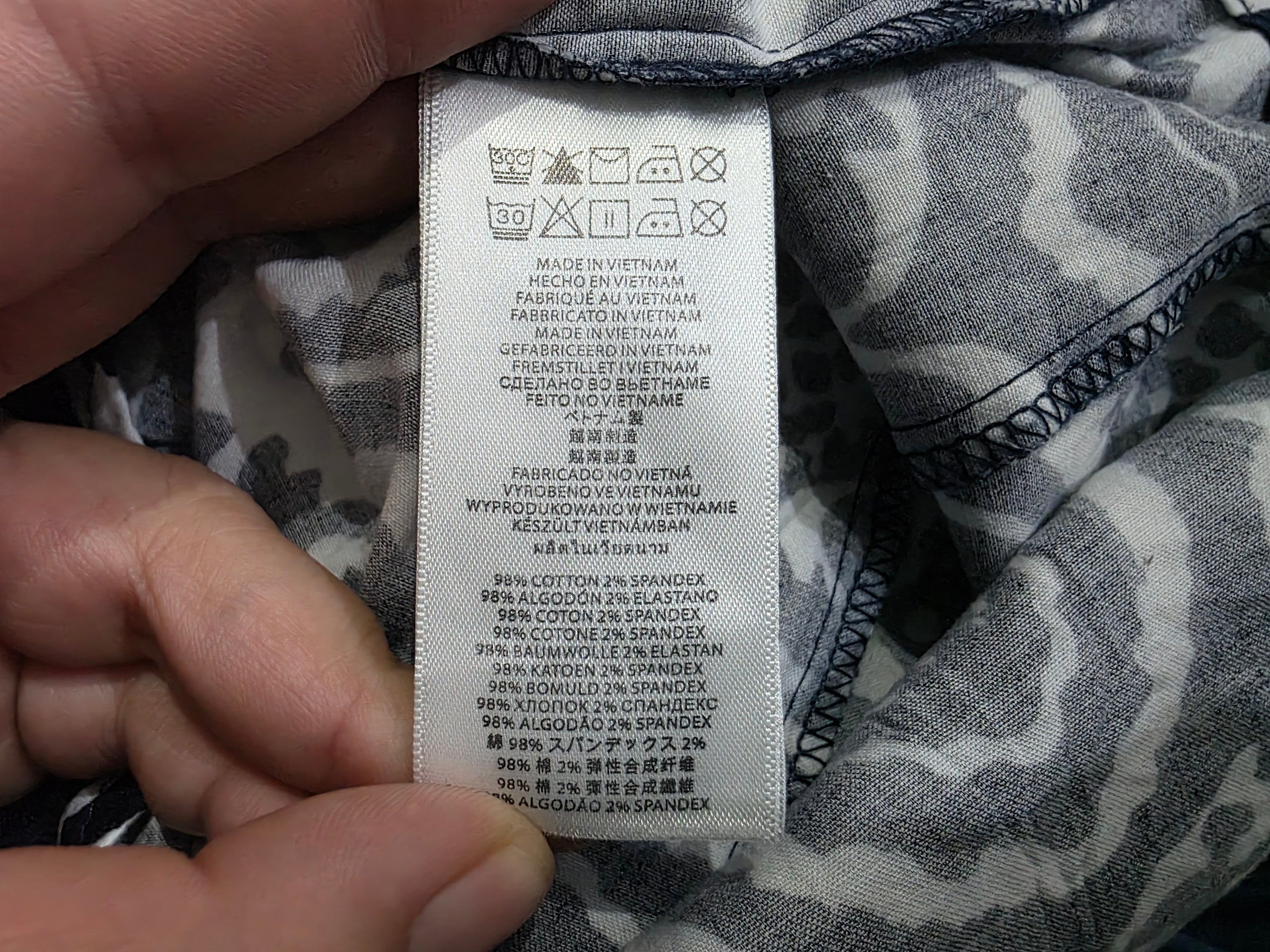 Camisa De Cierre Michael Kors Azul Figuras Mujer Talla Chica