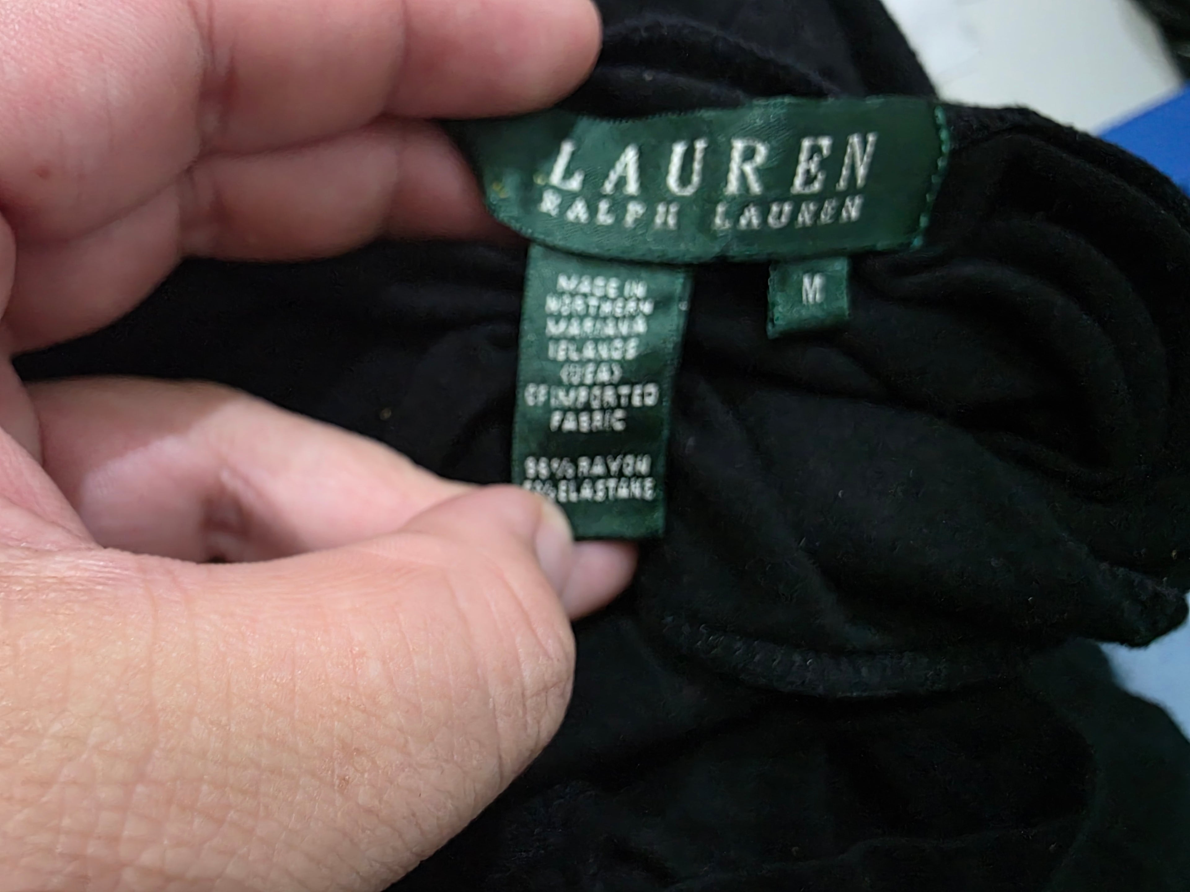 Blusa Ralph Lauren Rayon Turtle Neck Negro Mujer Mediano