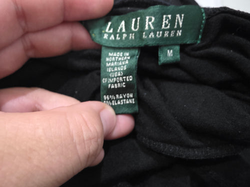 Blusa Ralph Lauren Rayon Turtle Neck Negro Mujer Mediano