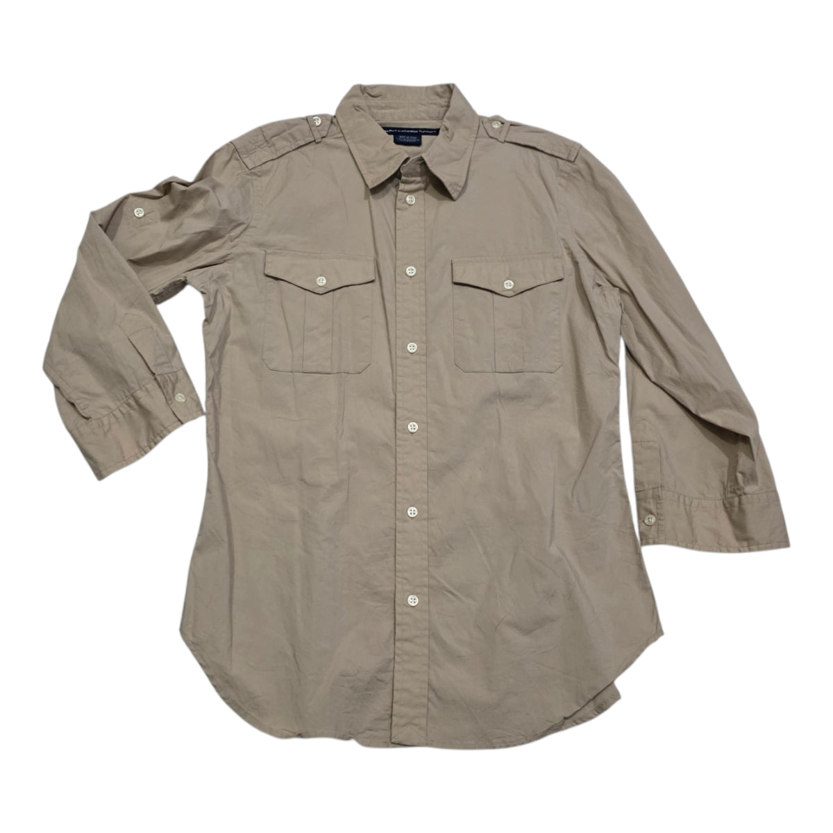 Camisa Ralph Lauren Sport De Mujer Talla 10 Color Cafe