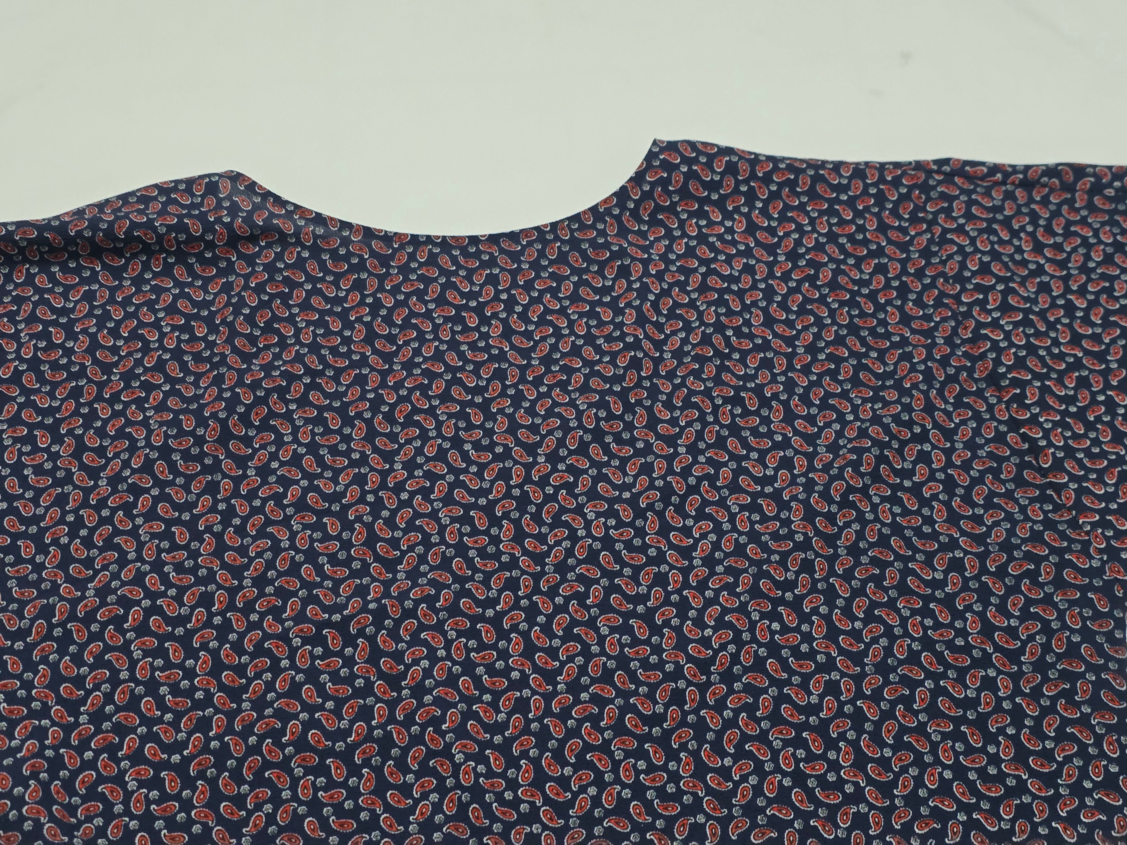 Blusa Michael Kors Mujer Mediana Azul Con Figuras Rojas