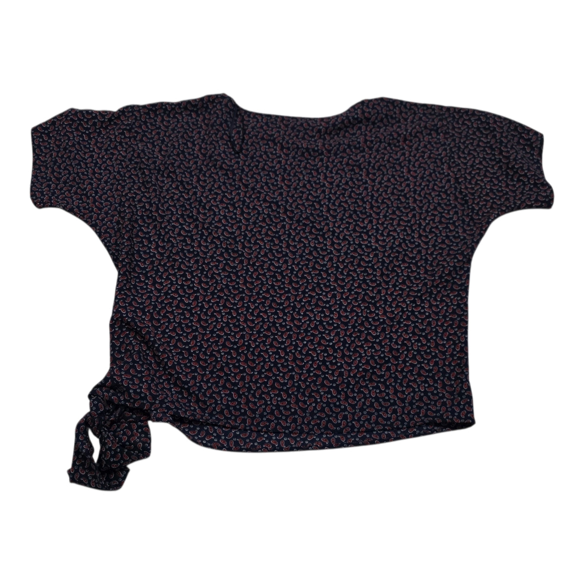 Blusa Michael Kors Mujer Mediana Azul Con Figuras Rojas