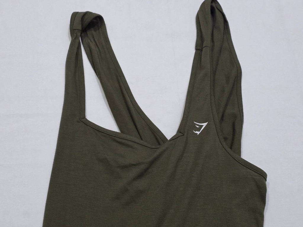 Blusa Gymshark Mujer Talla Mediana Color Verde Sin Mangas