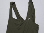 Blusa Gymshark Mujer Talla Mediana Color Verde Sin Mangas