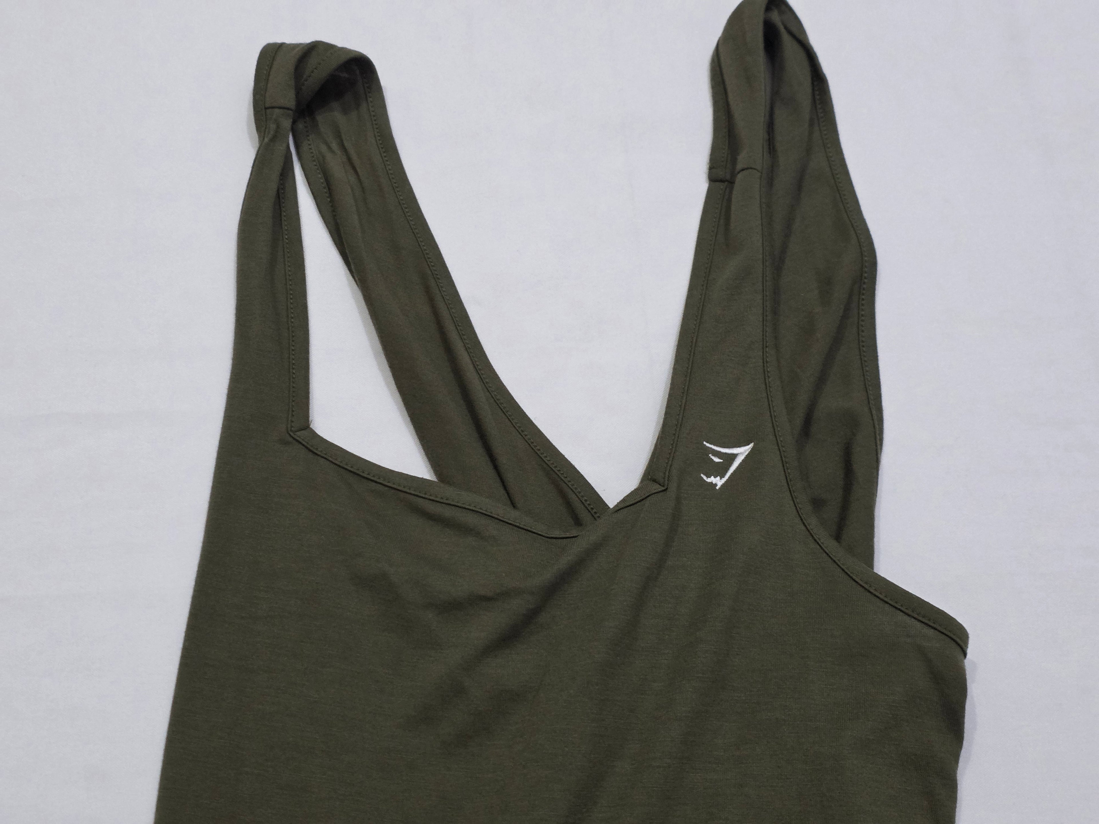 Blusa Gymshark Mujer Talla Mediana Color Verde Sin Mangas