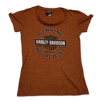 Playera Harley Davidson De Mujer Talla Mediana Color Naranja