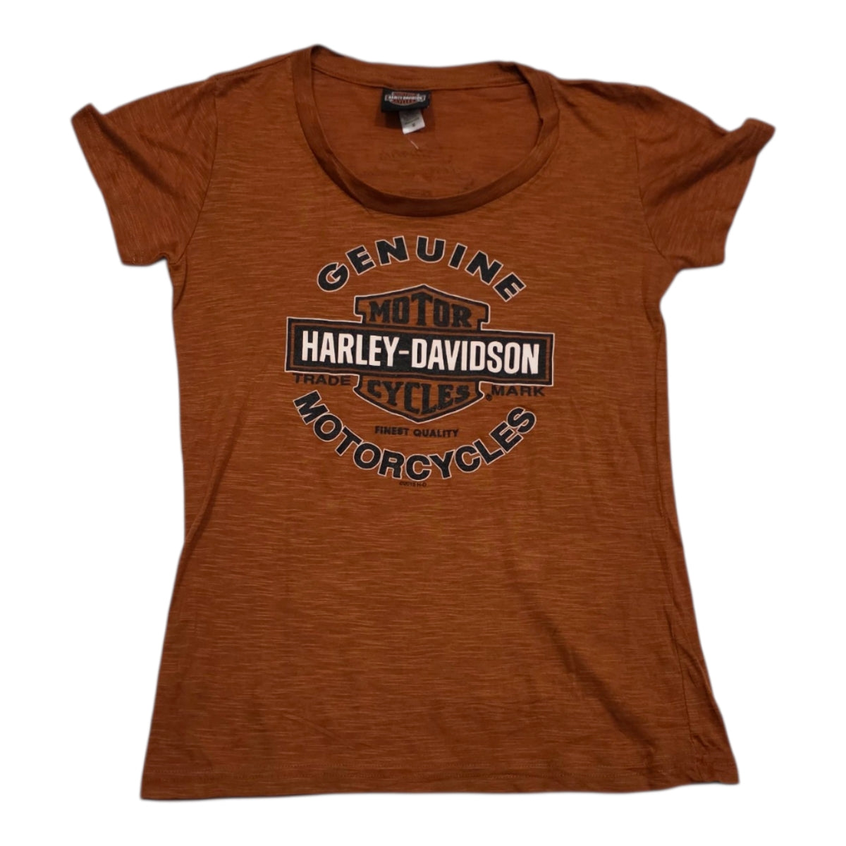 Playera Harley Davidson De Mujer Talla Mediana Color Naranja