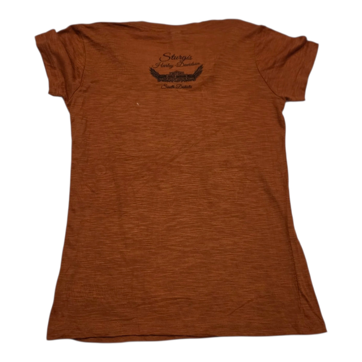 Playera Harley Davidson De Mujer Talla Mediana Color Naranja