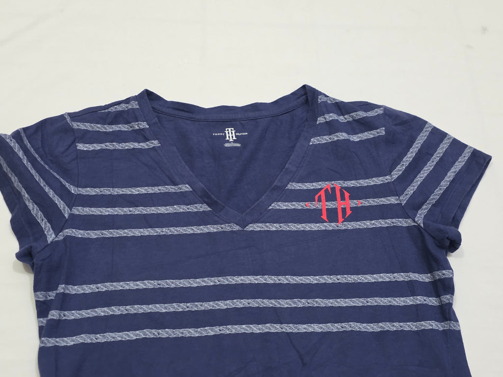 Playera Tommy Hilfiger Mujer Talla Mediana Azul Manga Corta