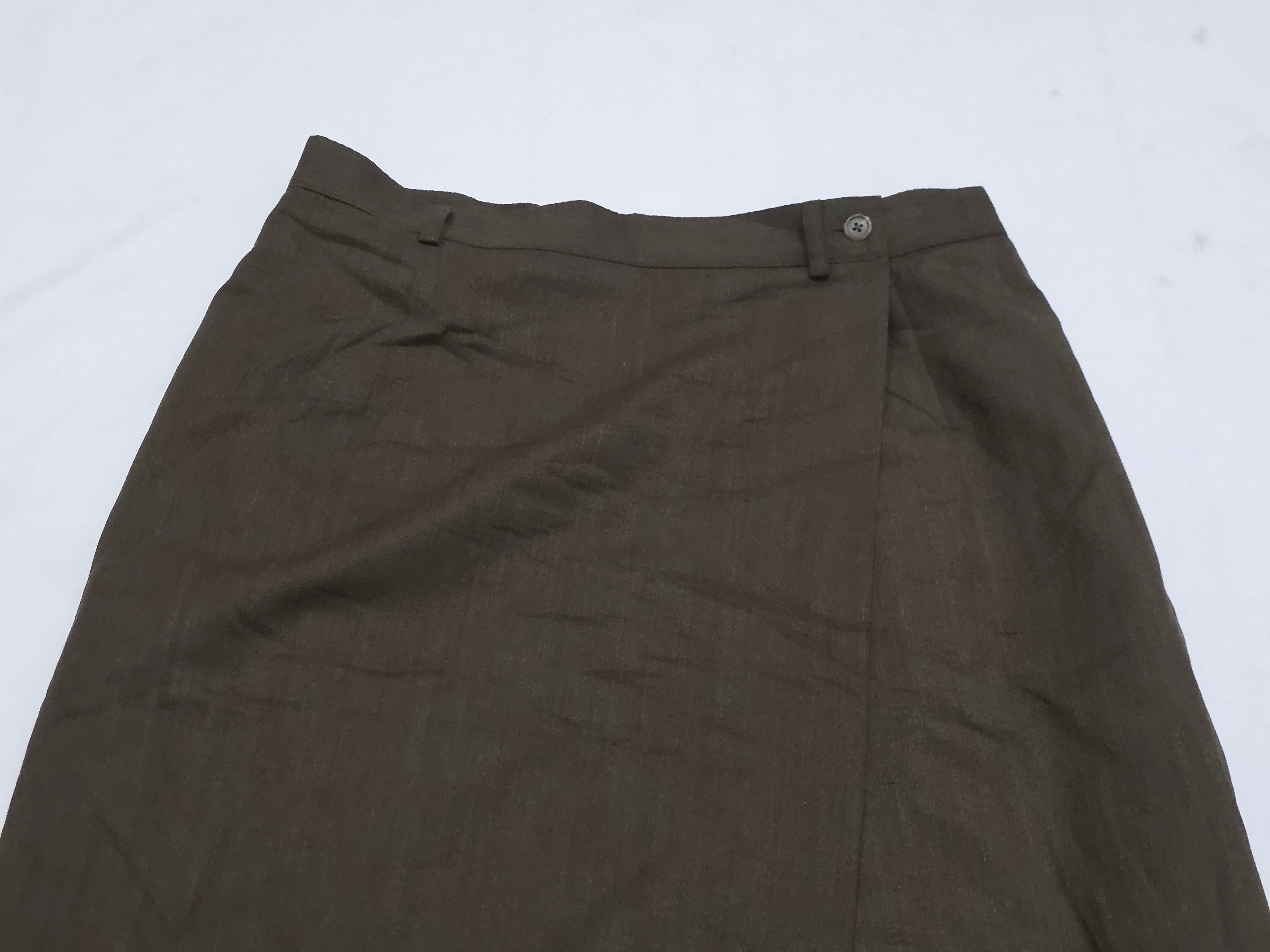 Falda Ralph Lauren Larga De Lana Cafe De Mujer Talla 10