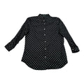 Camisa Ralph Lauren Mujer Talla 8 Slim Fit Negro De Lunares