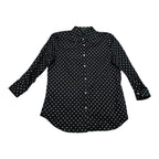 Camisa Ralph Lauren Mujer Talla 8 Slim Fit Negro De Lunares