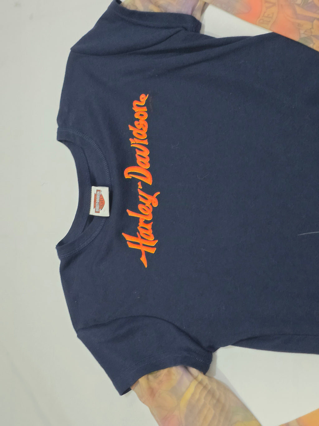 Playera Harley Davidson Mujer Talla Grande Azul Con Mangas