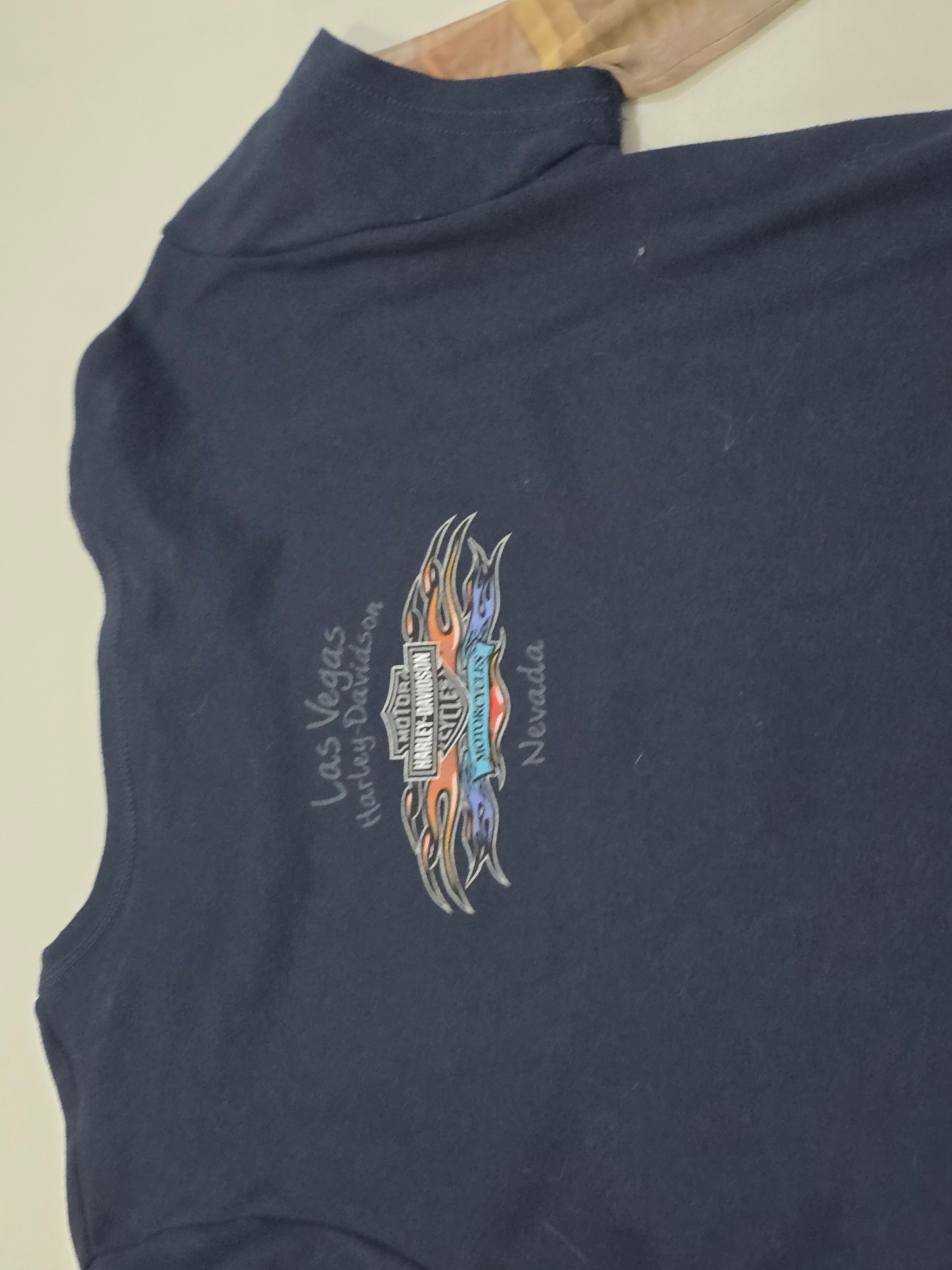 Playera Harley Davidson Mujer Talla Grande Azul Con Mangas