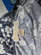 Blusa Michael Kors De Mujer Grande Azul Con Flores Grande