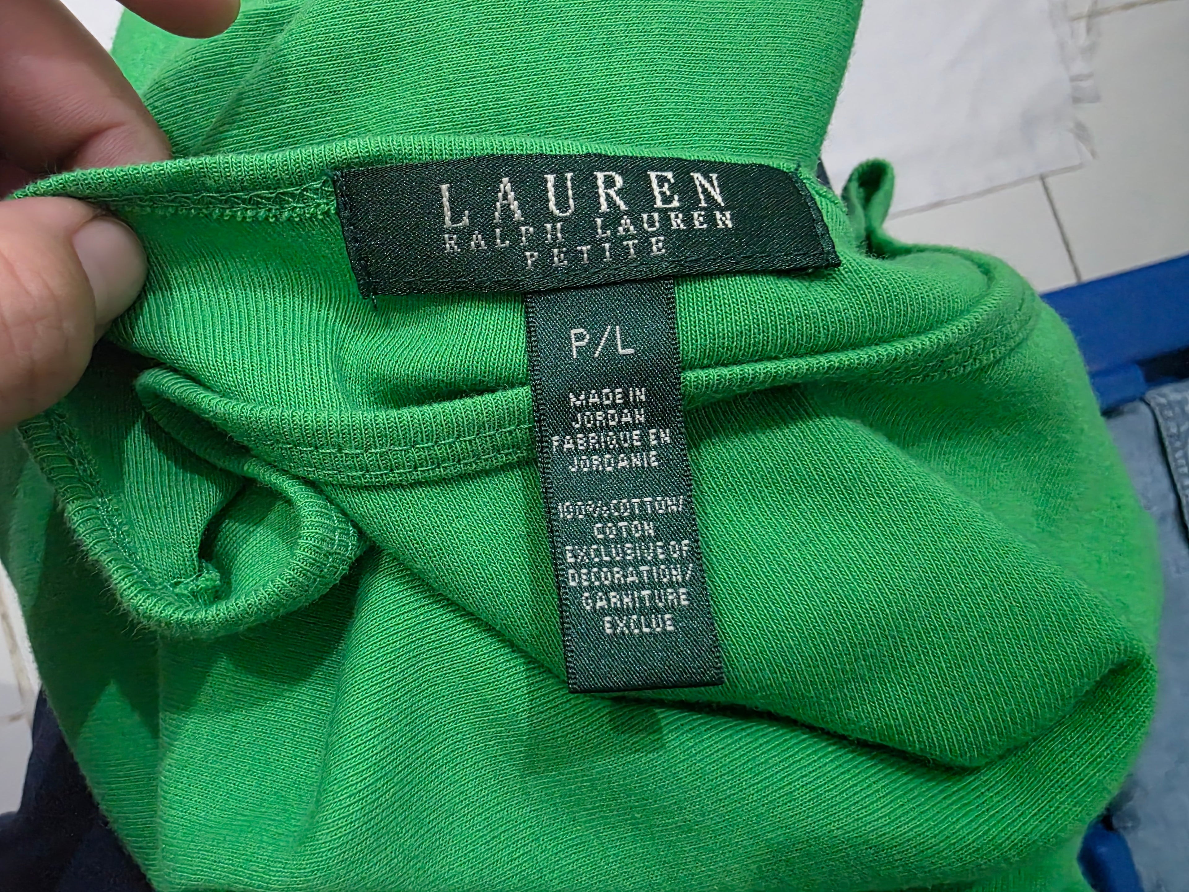 Playera Ralph Lauren Grande Petite Color Verde Manga Corta