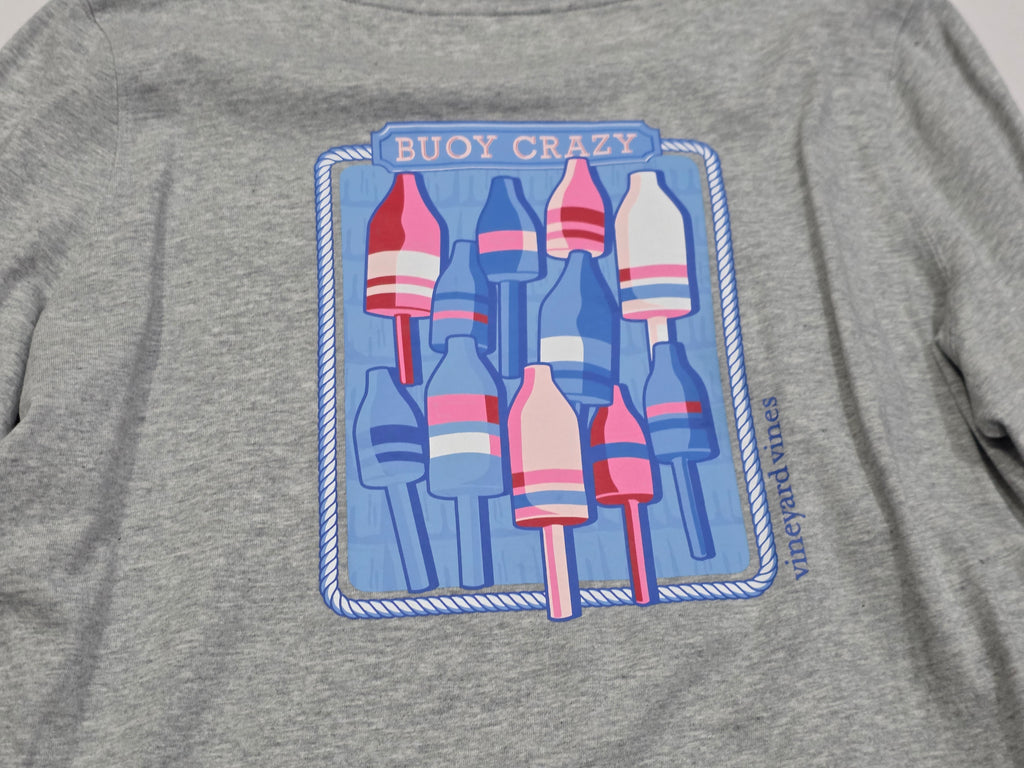 Playera Vineyard Vines Mujer Grande Color Gris Manga Larga