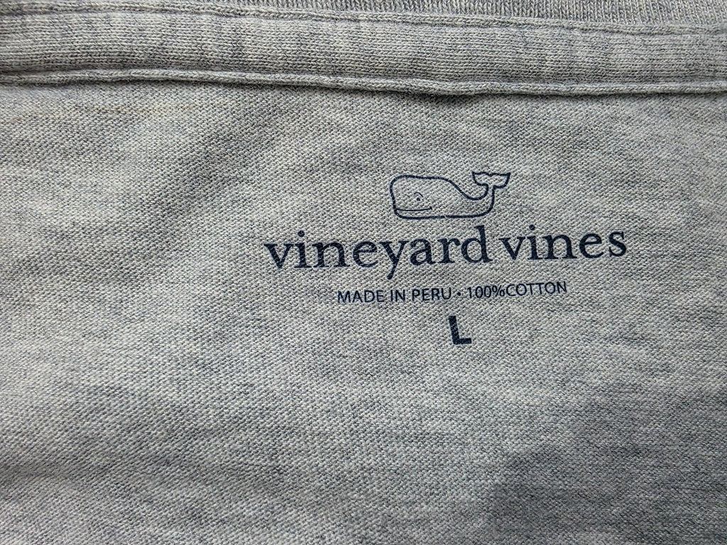 Playera Vineyard Vines Mujer Grande Color Gris Manga Larga