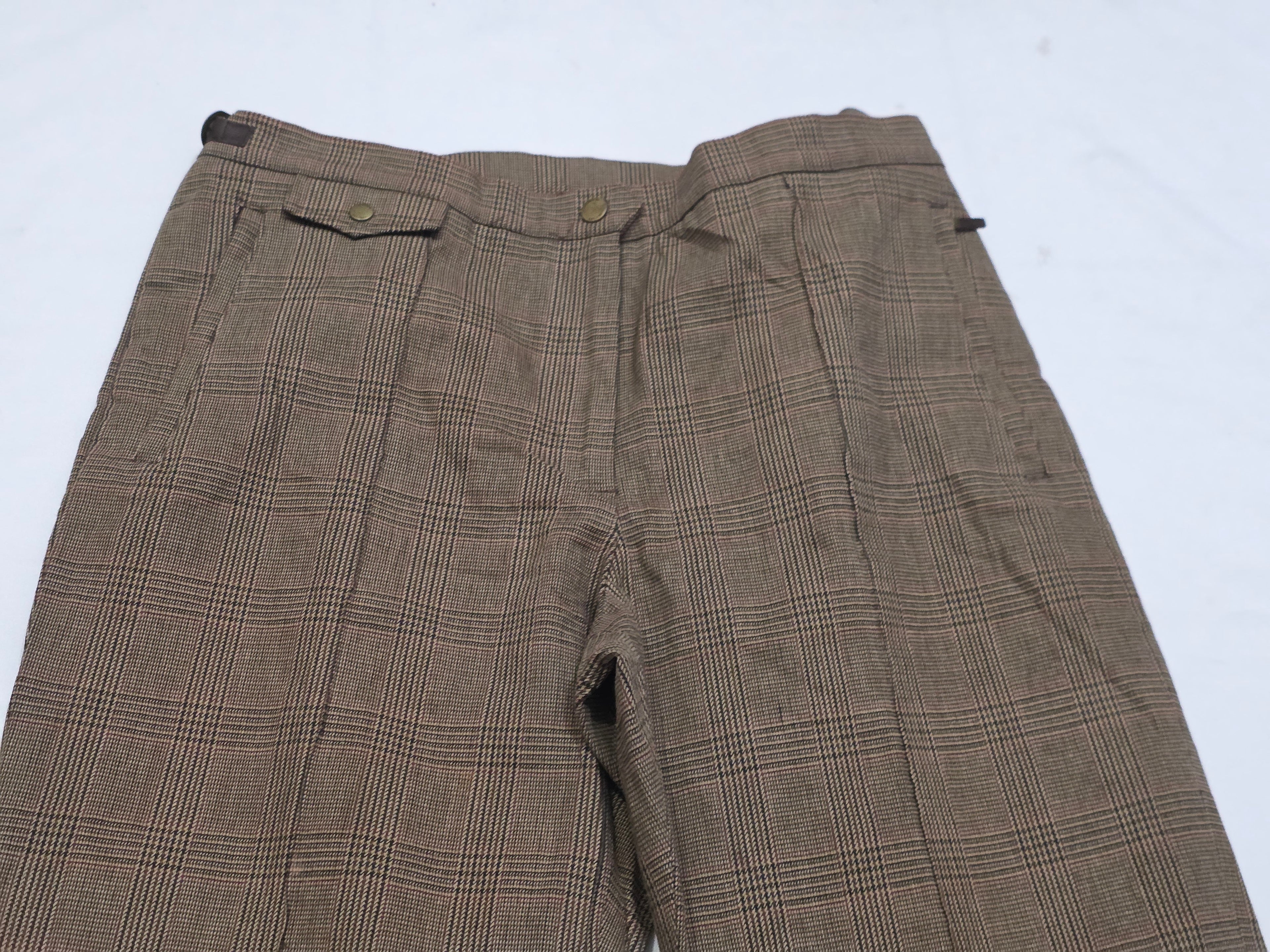 Pantalon De Vestir Ralph Lauren Talla 12 Cafe Cuadriculado