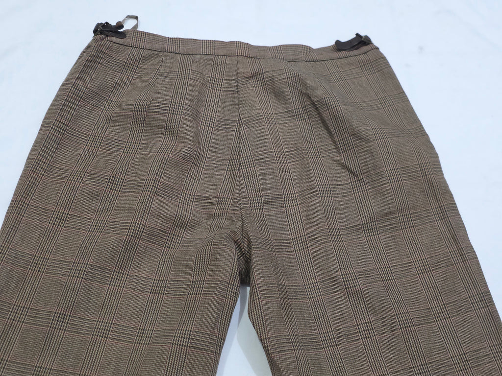 Pantalon De Vestir Ralph Lauren Talla 12 Cafe Cuadriculado